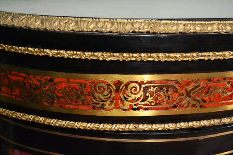 19th Century Antique Victorian Boulle Cabinet Credenza c.1870