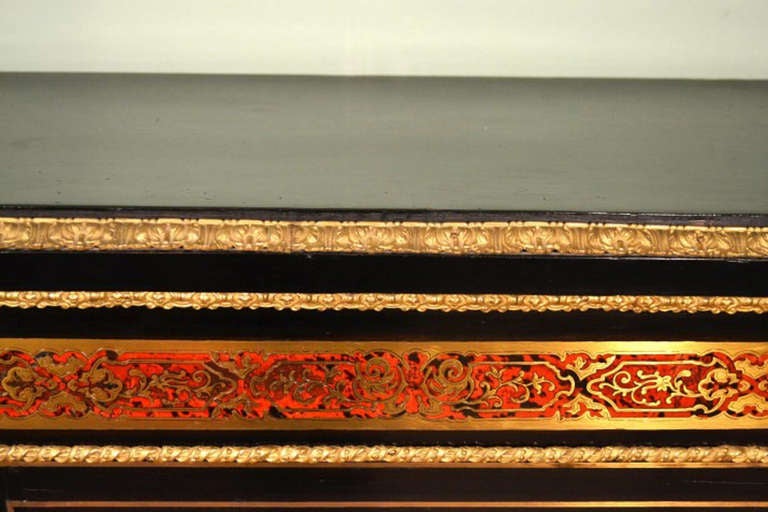 Antique Victorian Boulle Cabinet Credenza c.1870 1
