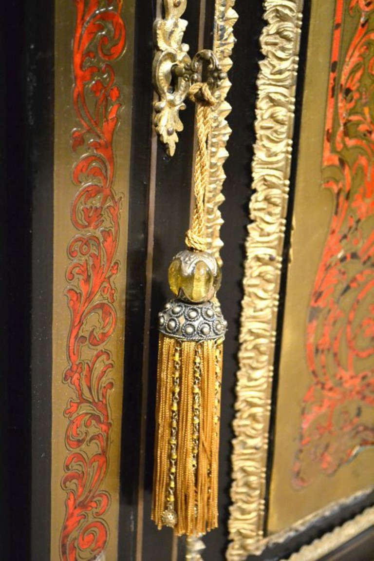 Antique Victorian Boulle Cabinet Credenza c.1870 4