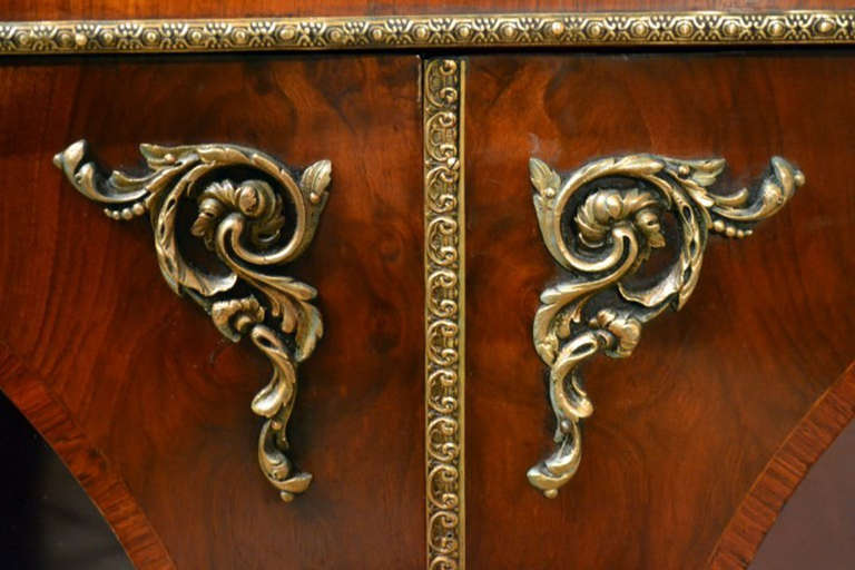 Antique Victorian Burr Walnut Pier Cabinet c.1860  3