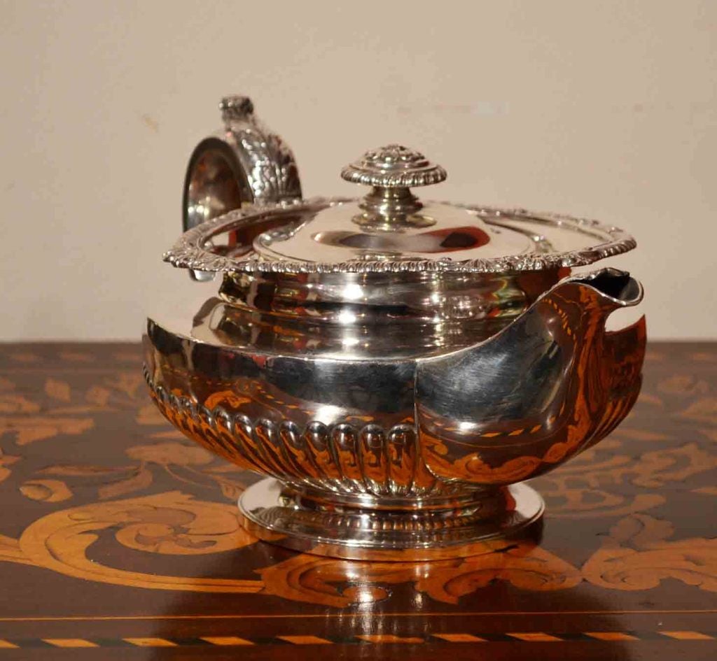 Antique Paul Storr Silver Teapot 1825 3