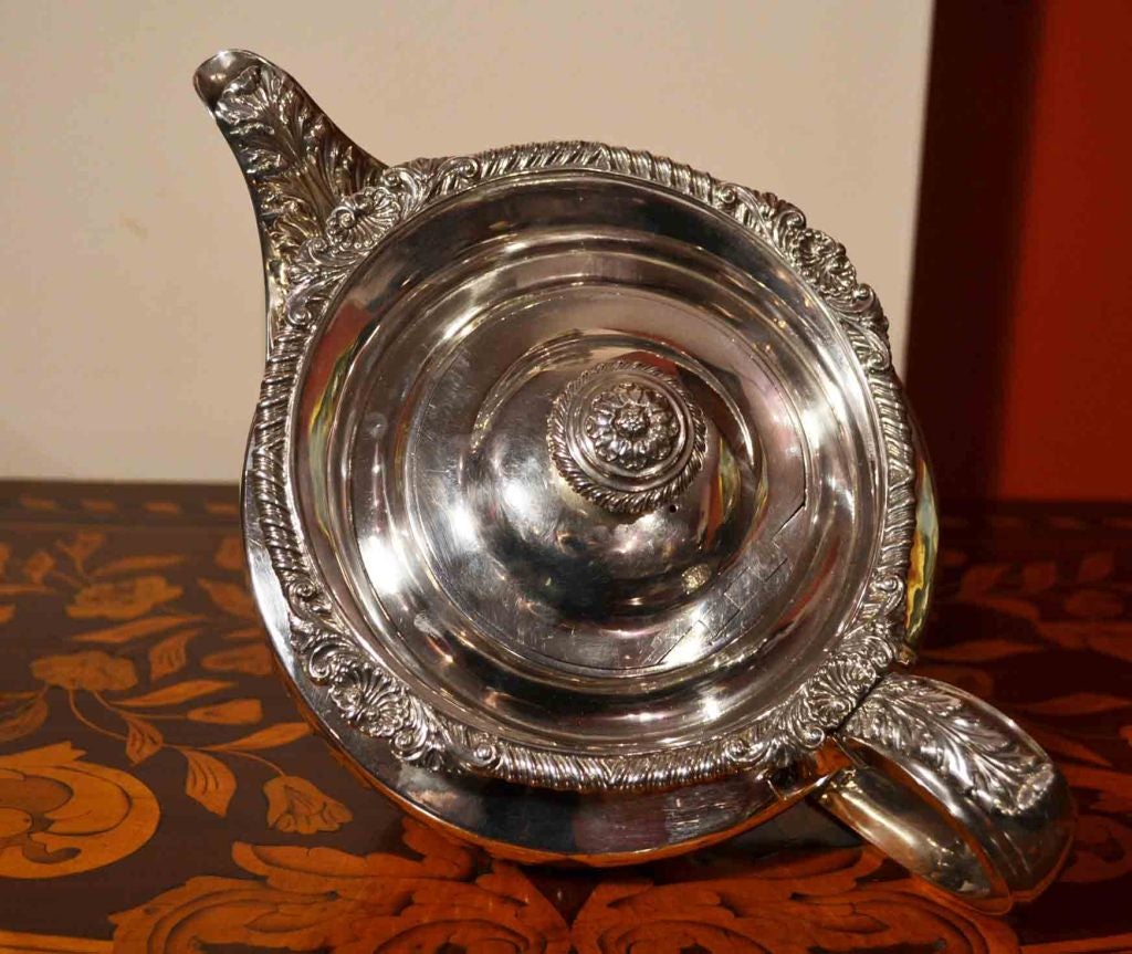 Antique Paul Storr Silver Teapot 1825 7