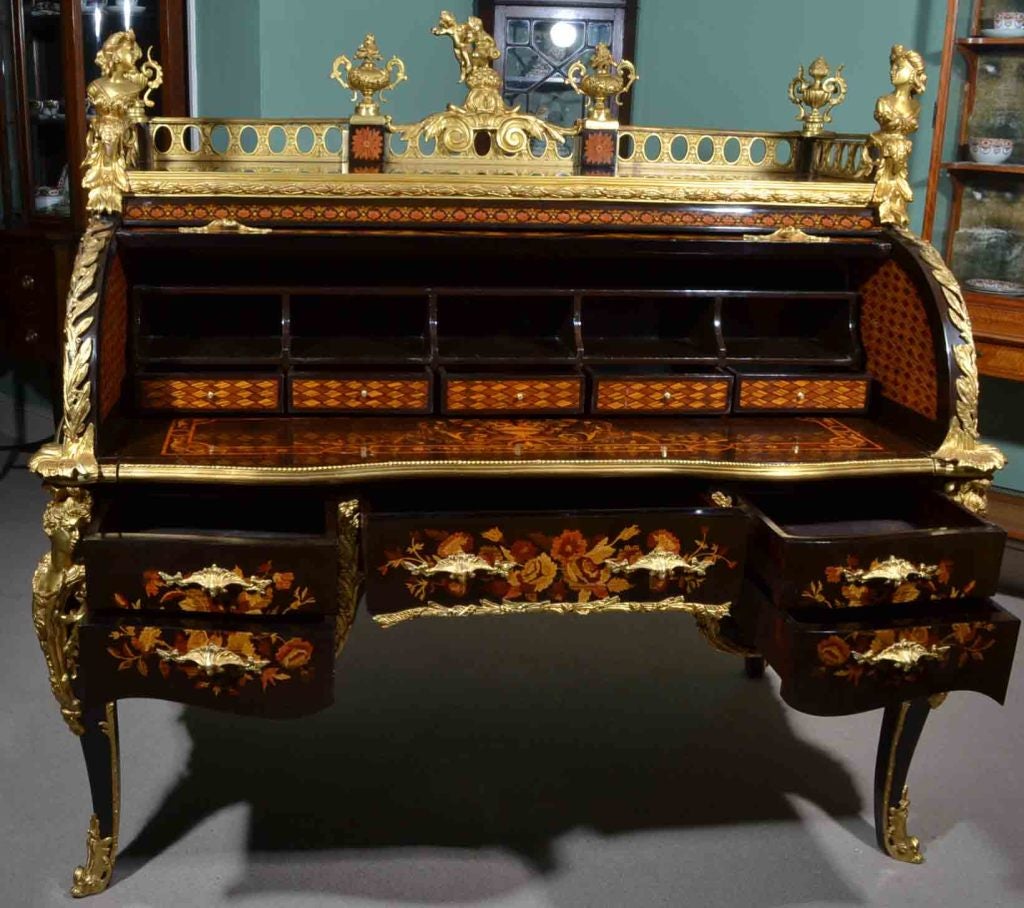 French Louis XV 'Bureau Du Roi" Cylinder Desk at 1stdibs