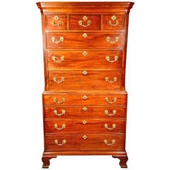 Antique George III Mahogany Chest on Chest c.1800