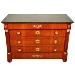 Antique French Restoration Commode Marble Top c.1830