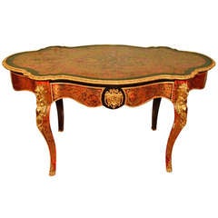 Antique French Boulle Centre Table / Bureau Plat c.1870