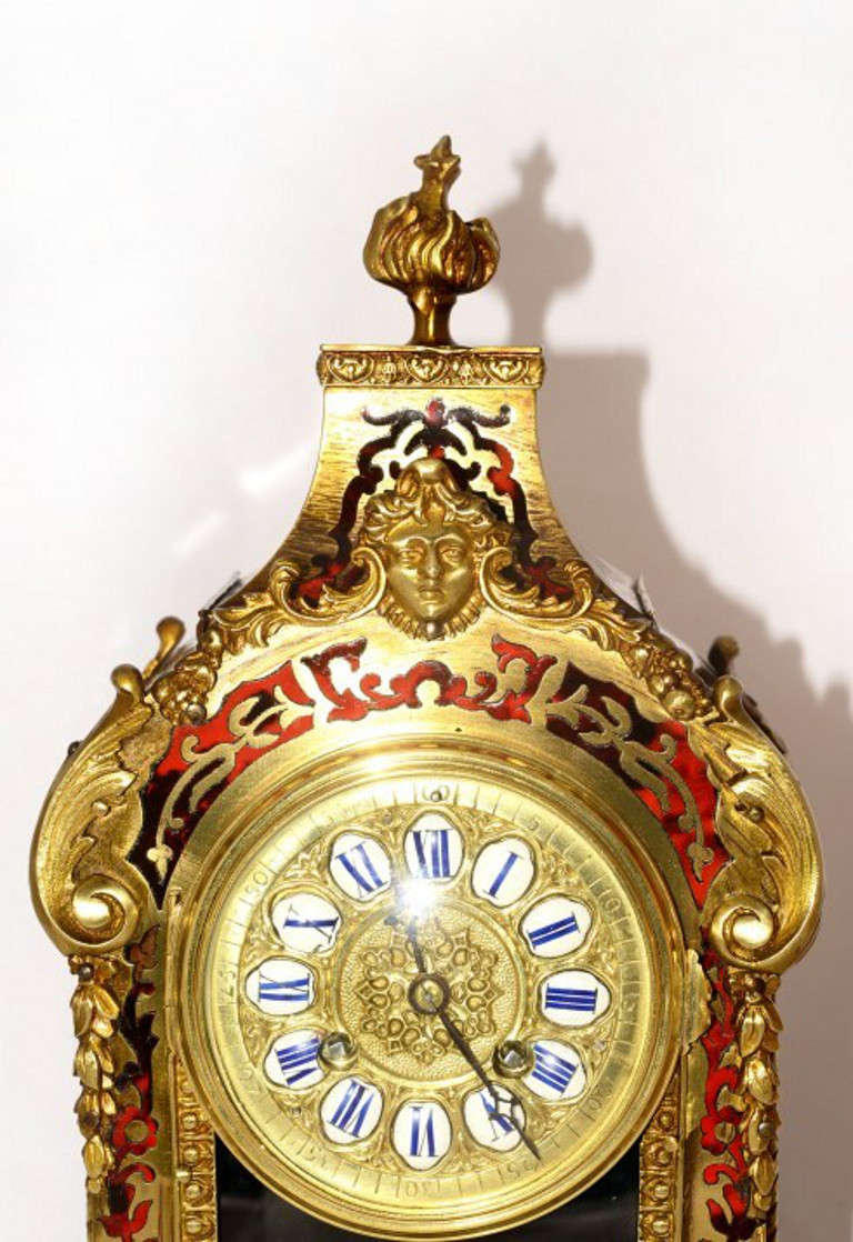 Antique French Boulle Mantel Clock HF Paris c.1870 1