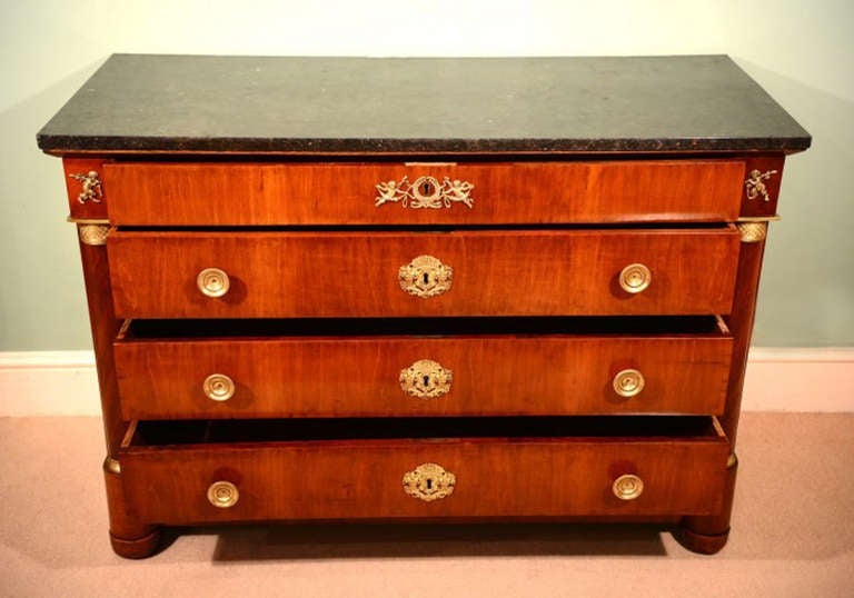 Antique French Restoration Commode Marble Top c.1830