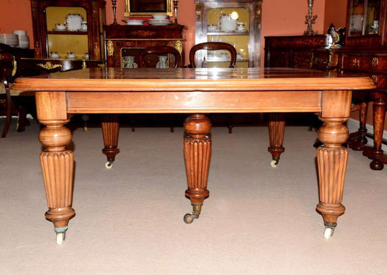 Antique 12ft Mahogany Dining Table c.1850 & 16 Chairs 1