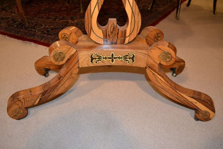 Antique Regency Coromandel Brass Inlaid Card Table In Excellent Condition In London, GB