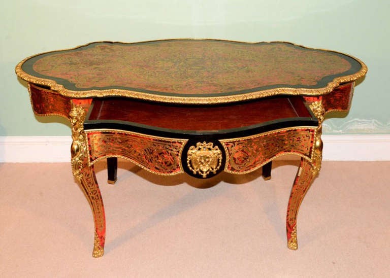 Antique French Boulle Centre Table / Bureau Plat c.1870 In Excellent Condition In London, GB