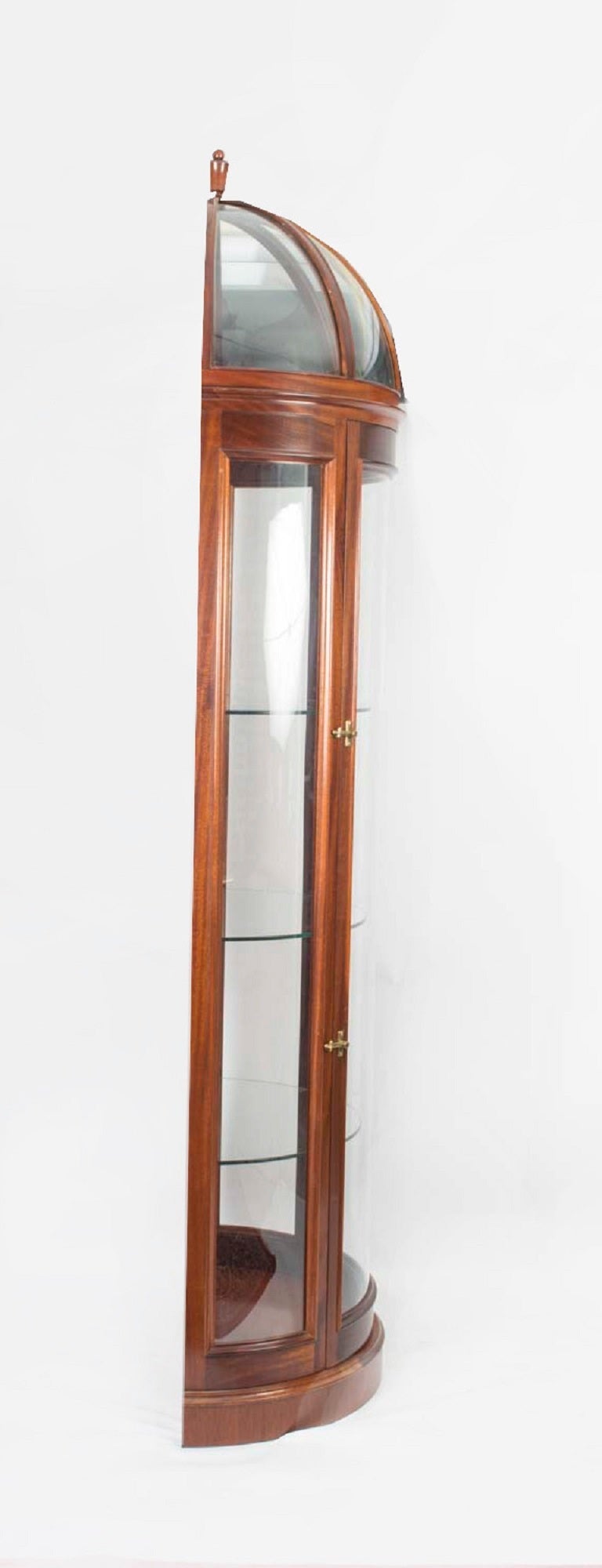 rounded top curio cabinet