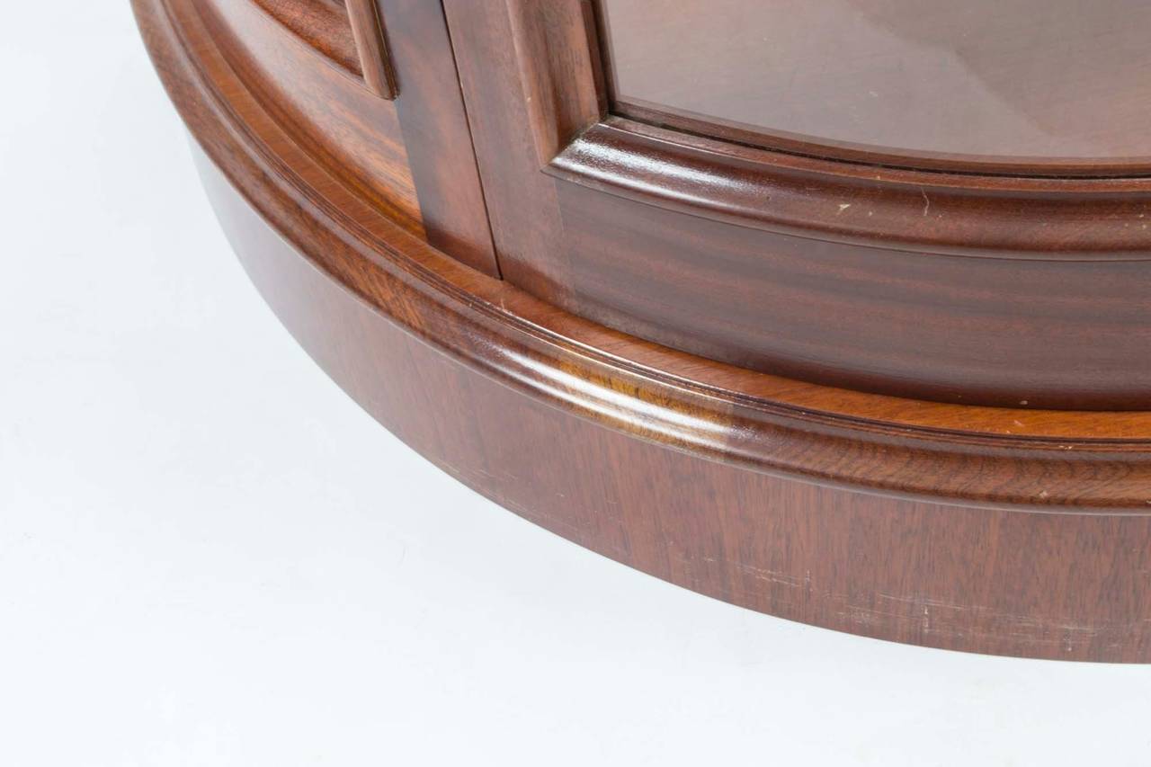 20th Century Vintage Pair Dome-Top Half Round Display Cabinets