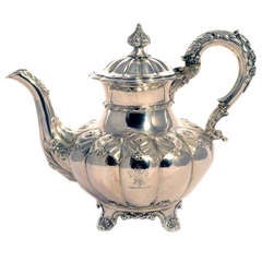 Antique English George III Silver Coffee Pot 1827