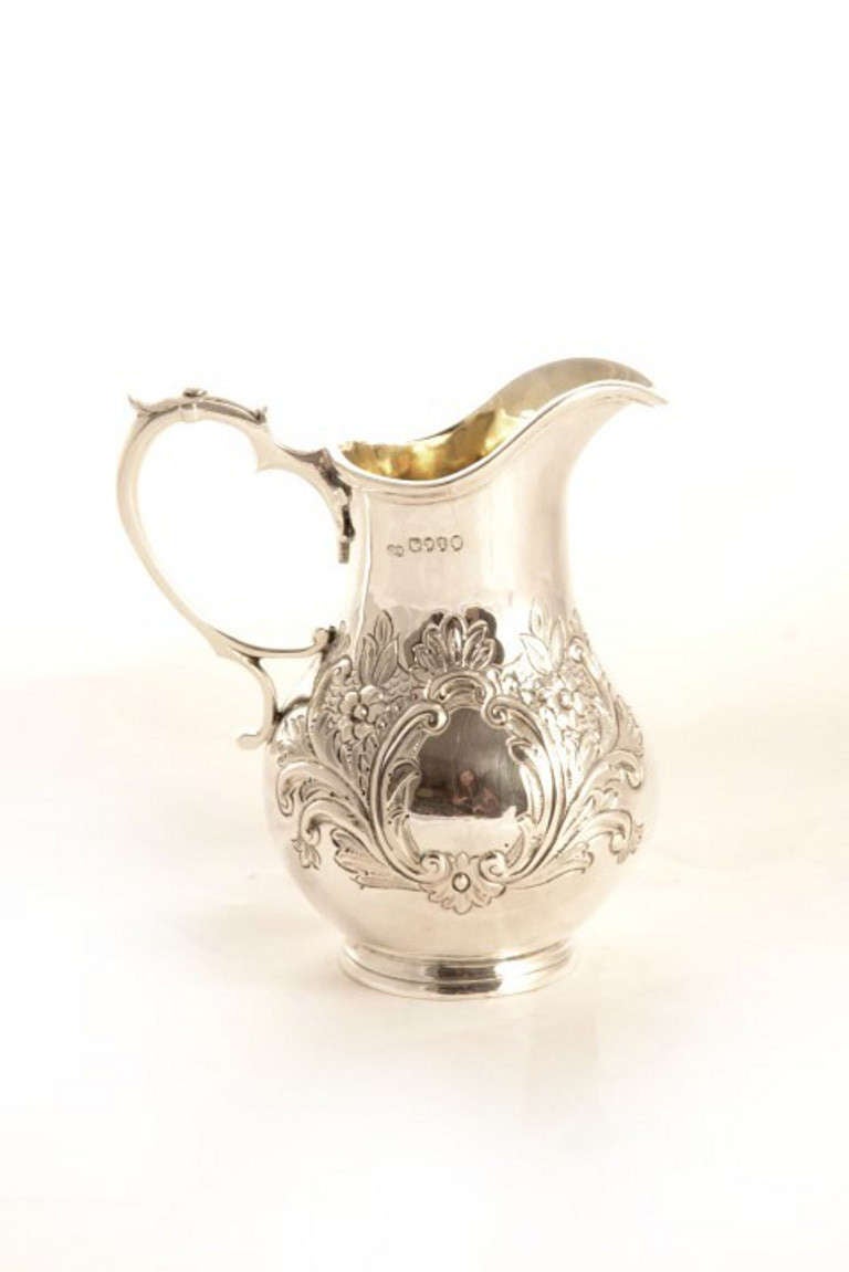 Antique English Silver Rococo Tea & Coffee Set 1884 2