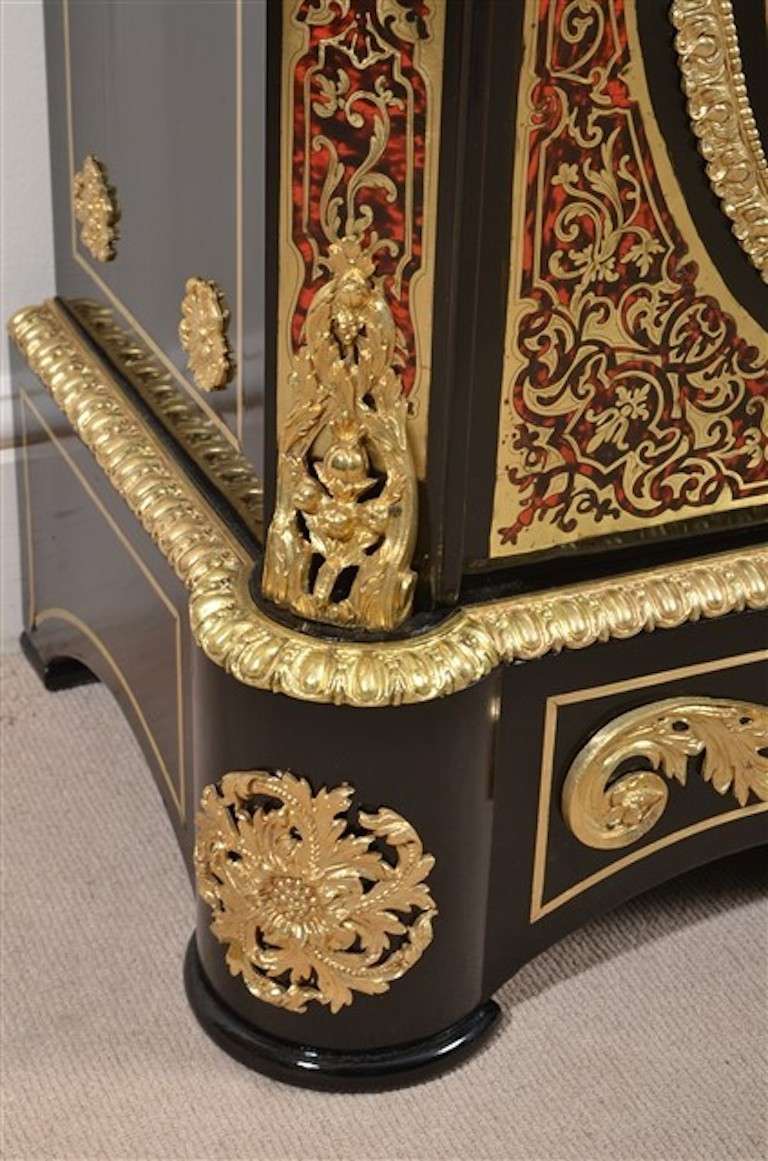 Antique Boulle and Tortoiseshell Pier Cabinet 5