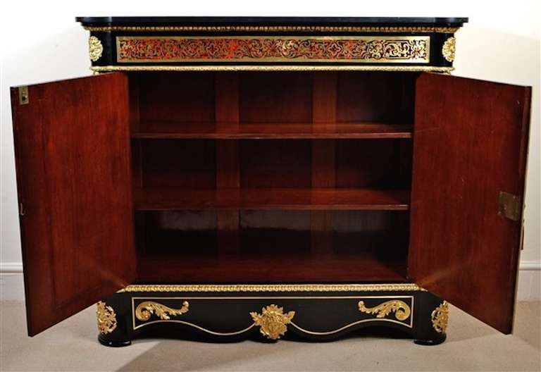 Antique Boulle and Tortoiseshell Pier Cabinet In Excellent Condition In London, GB