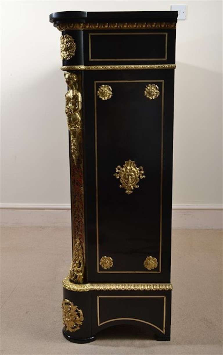 Antique Boulle and Tortoiseshell Pier Cabinet 1
