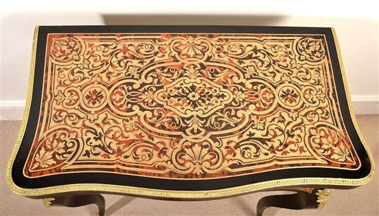 Antique French Boulle Tortoiseshell Card Table 5