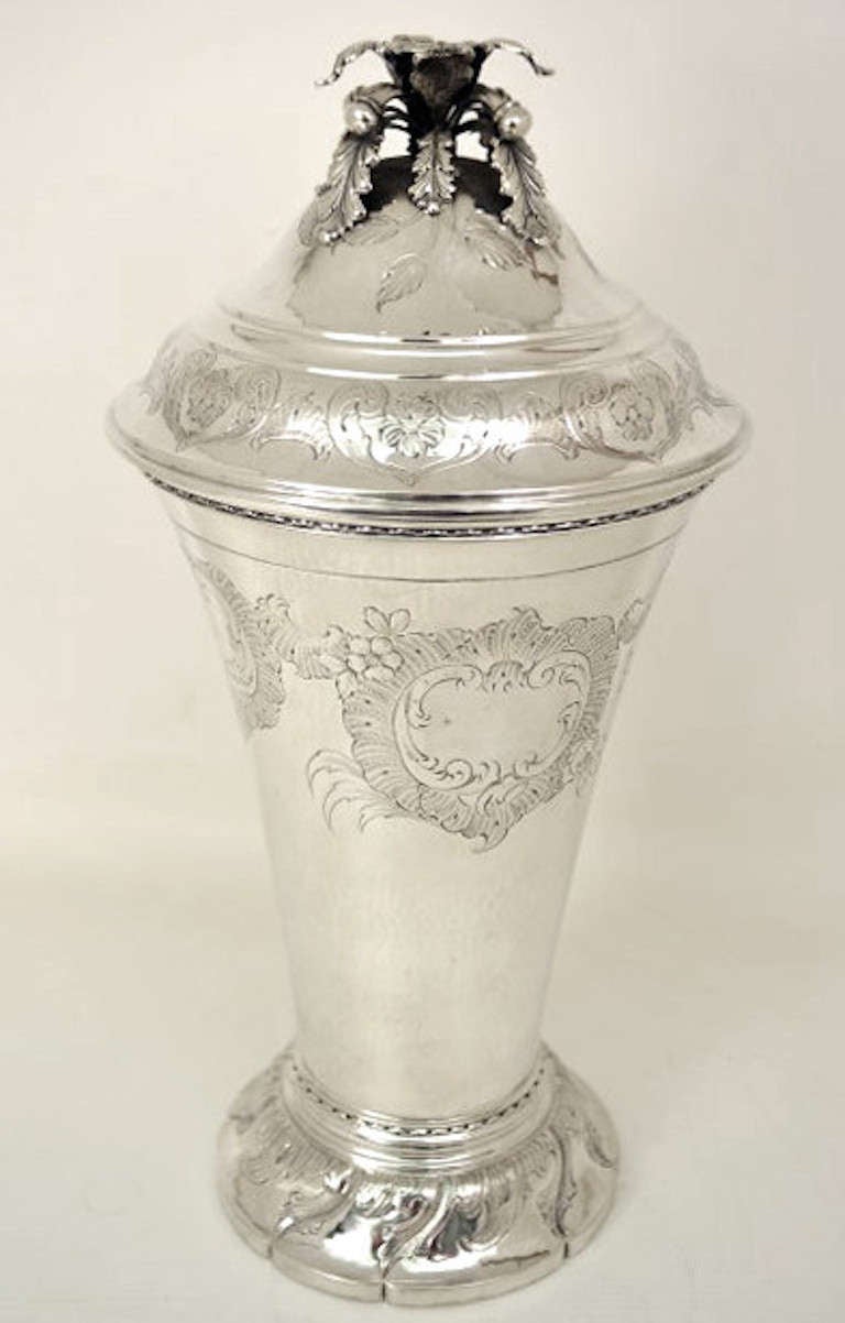 English Antique Sterling Silver Cup and Cover by Tiffany & Co.