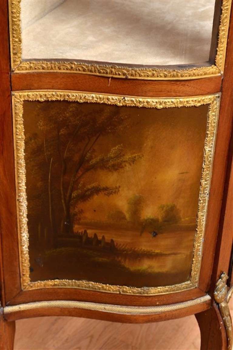 Antique French Vernis Martin Cabinet Vitrine 3