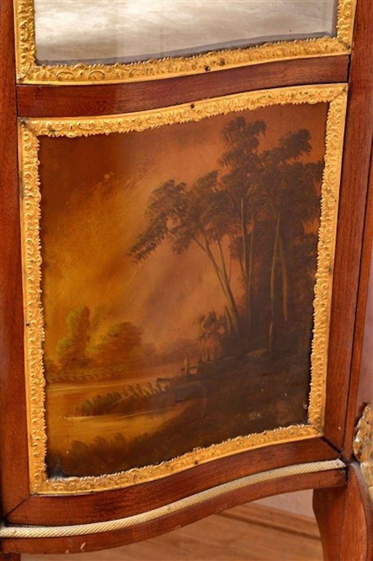 Antique French Vernis Martin Cabinet Vitrine 1