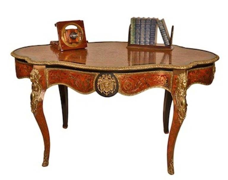 Antique French Boulle Centre Table or Bureau Plat In Excellent Condition In London, GB