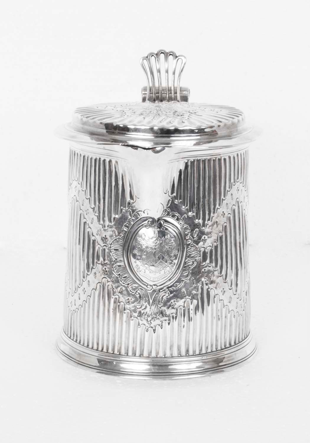 Antique George III Silver Tankard Jug Newcastle 1788