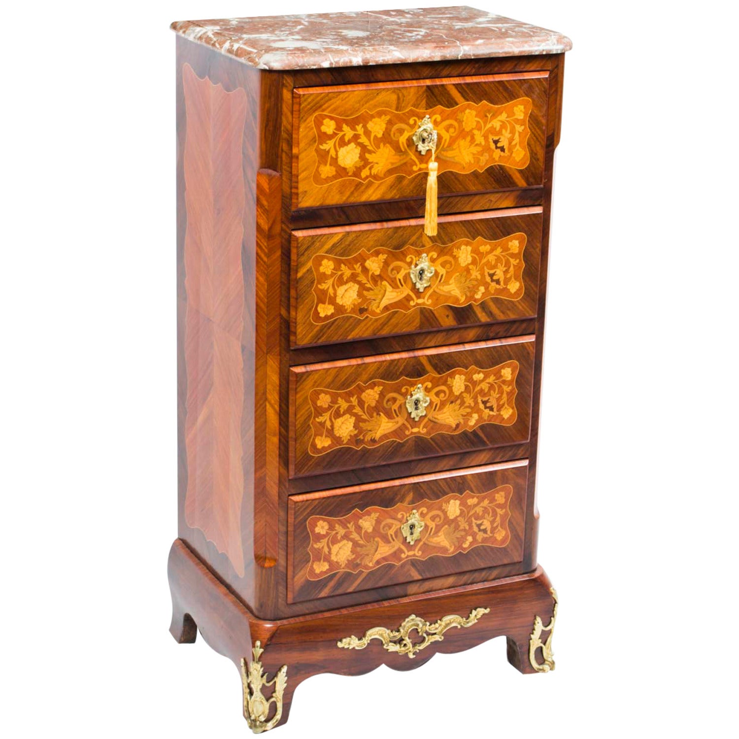 19th Century French Rosewood Secretaire Chest