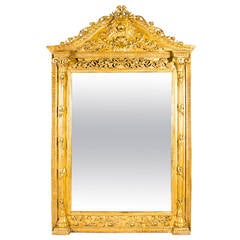 Antique French Régence Style Giltwood Mirror, circa 1900