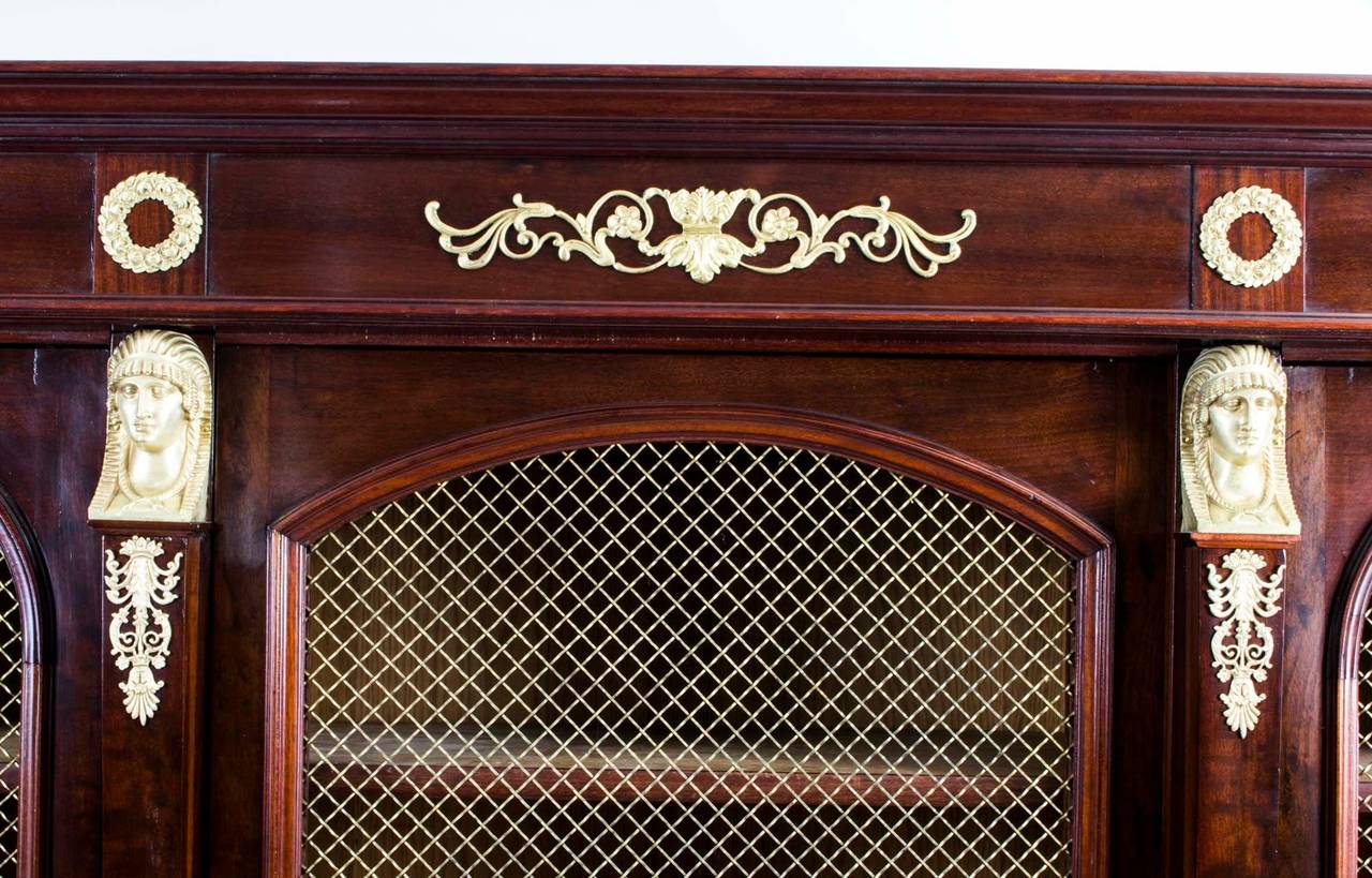 Antique French Empire Mahogany Bookcase Cabinet c.1840 In Excellent Condition In London, GB
