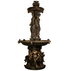 Vintage Amazing Enormous Victorian Bronze Fountain