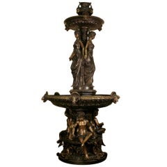 Amazing Enormous Victorian Bronze Fountain