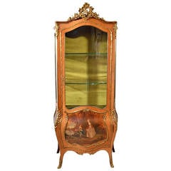 Antique French Vernis Martin Display Cabinet