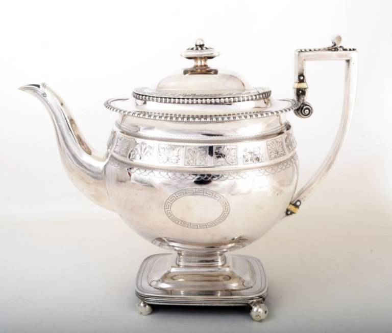 English Antique George III Silver Coffee Pot