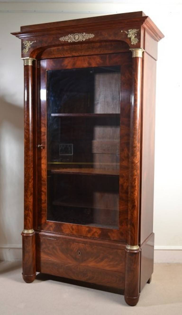 19th Century Antique French Empire Mahogany Bookcase c.1820