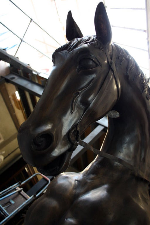 Magnificent Life Size Horse and Jockey Bronze 2