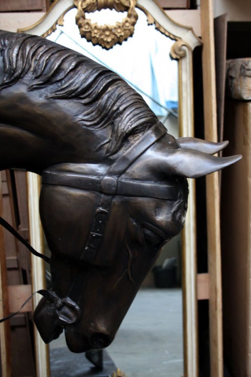 Magnificent Life Size Horse and Jockey Bronze 3