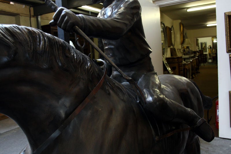 Magnificent Life Size Horse and Jockey Bronze 4