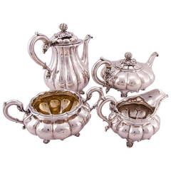 William IV Antique Silver, Four Piece Tea and Coffee Set