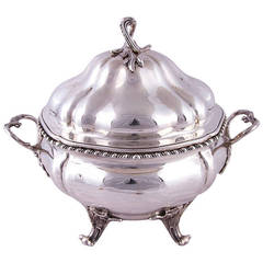 Antique Victorian English Sterling Silver Tureen, 1898