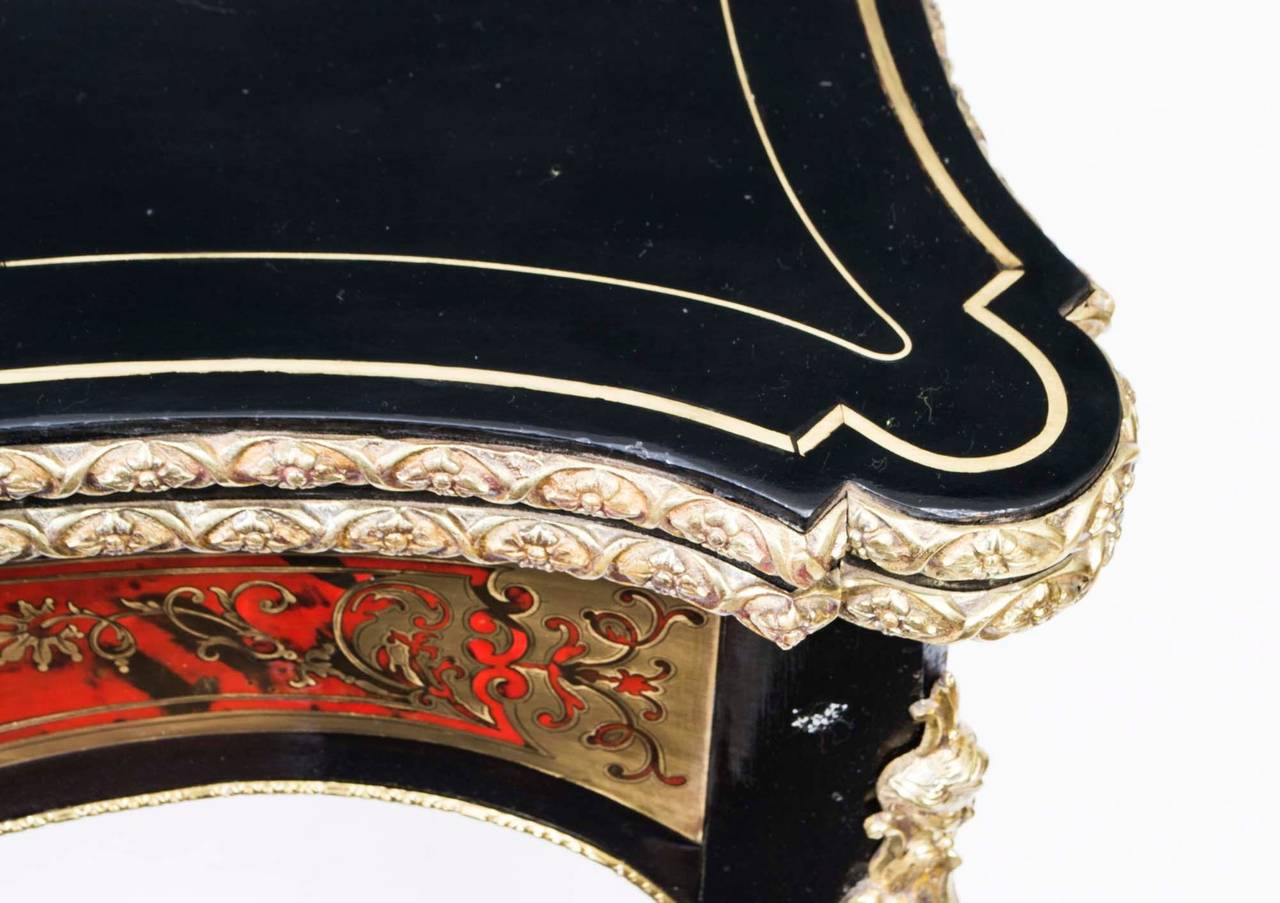 Antique French Boulle and Tortoiseshell Card Table, circa 1860 3