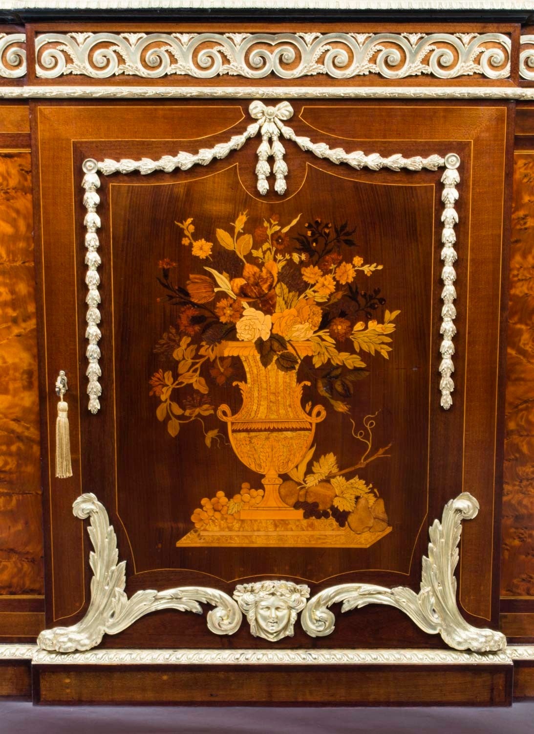 Antique French Louis XV Marquetry Cabinet, circa 1860 4