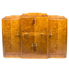 Used 1930s Art Deco Satinwood Cocktail Sideboard