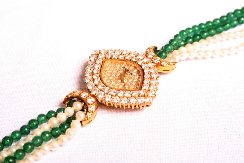 Bespoke Diamond & Gold De Laneau Ladies Islamic Watch