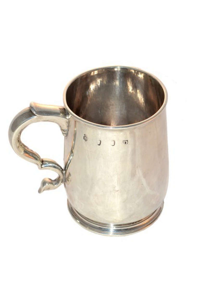 This is an exquisite antique George II English silver mug bearing rare Brittania standard hallmarks for London 1719 and the makers mark of the renowned silversmith Paul de Lamerie. 

Bearing a coat of arms which I have not yet had time to