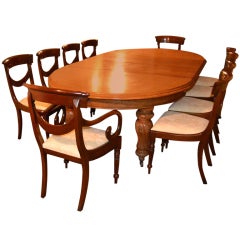 Antique Victorian Dining Table & 10 chairs circa 1860