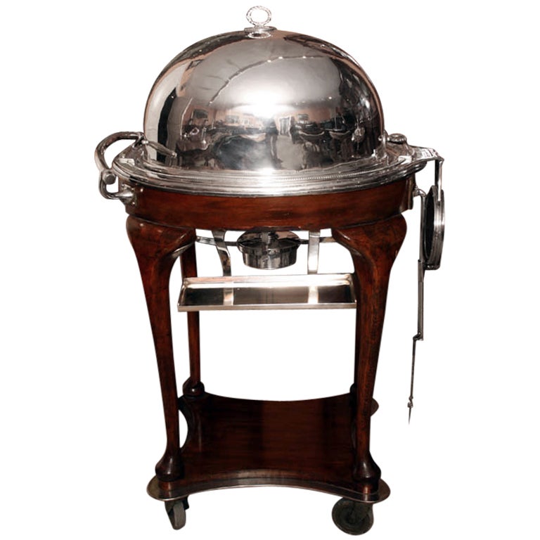 Antique Art Deco Drakes Silver Plated Trolley circa 1930