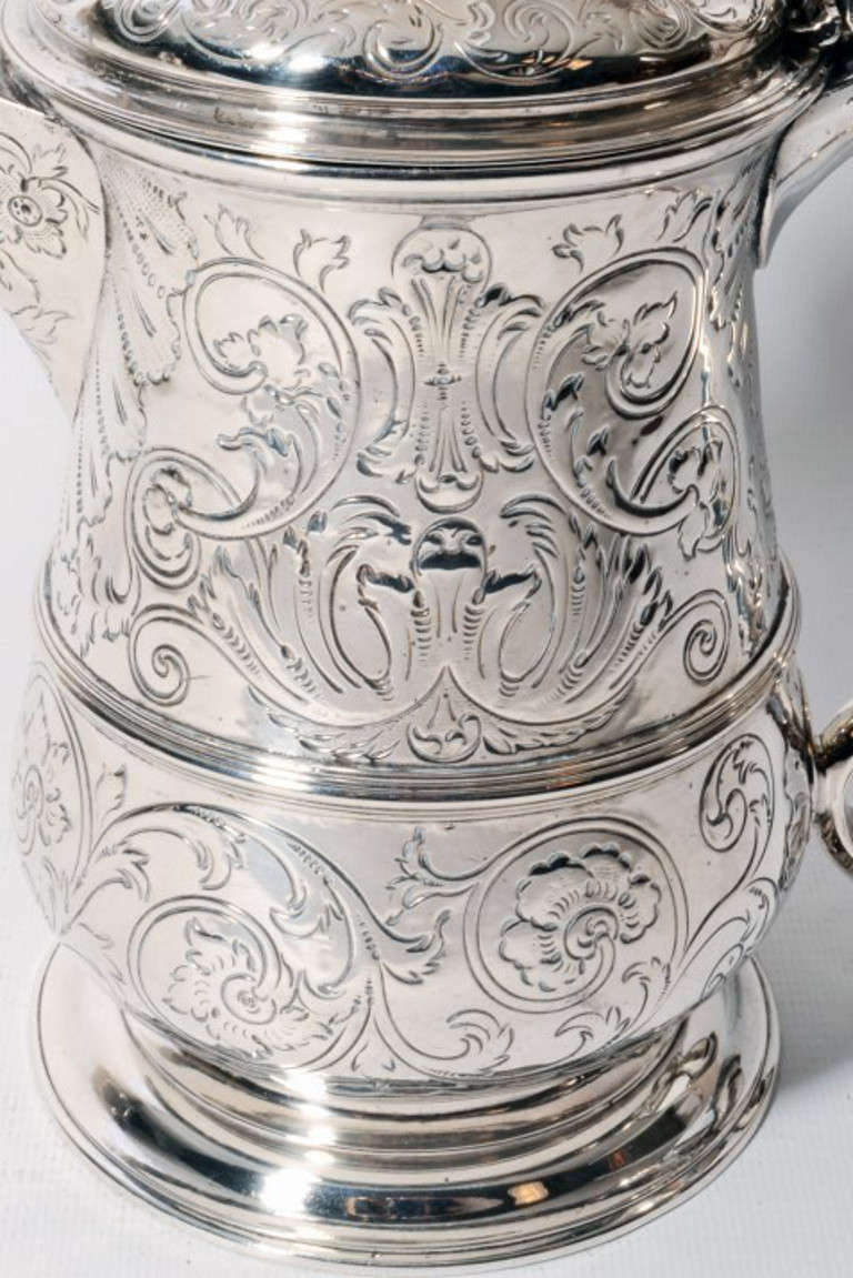 Antique George II Silver Tankard Jug London 1760 5