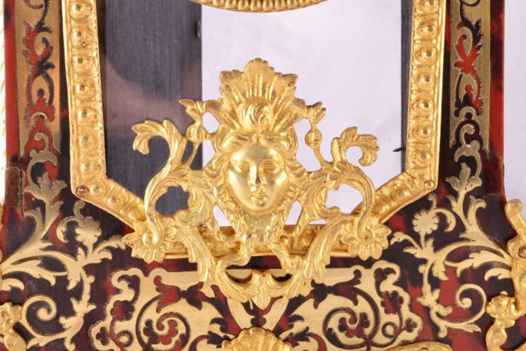 Antique French Boulle Mantel Clock On stand c.1870 5